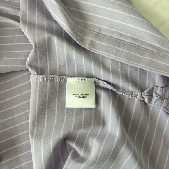 Peter Millar Summer Comfort Golf Polo Shirt Men’s Large Purple Striped - Picture 5 of 5